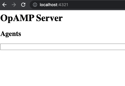OpAMP サーバーデモ UI にエージェントが表示されていない